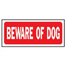 [029069230012] BEWARE OF DOG SIGN 9" X 14 " HY-KO - 23001