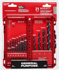 [045242167234] BLACK OXIDE DRILL BIT SET 21PC MILWAUKEE - 48-89-2801