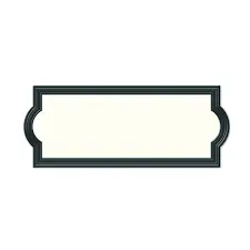 [029069004606] BLACK PLASTIC RECTANGLE ADDRESS PLATE HY-KO - AK-460