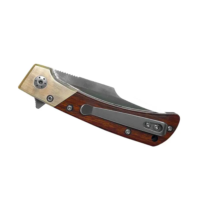 [815949013918 ] BLACKBIRD ROPER FOLDING BB BUFFALO SCOUT SANDLE WOOD KNIVES - RP042