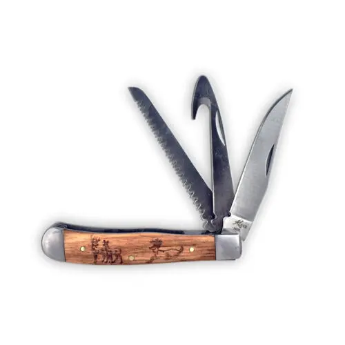 [815949012904 ] BLACKBIRD ROPER TRAPPER MULTI BLADE 3 DEER SCENE KNIVES - RP0098ZWD