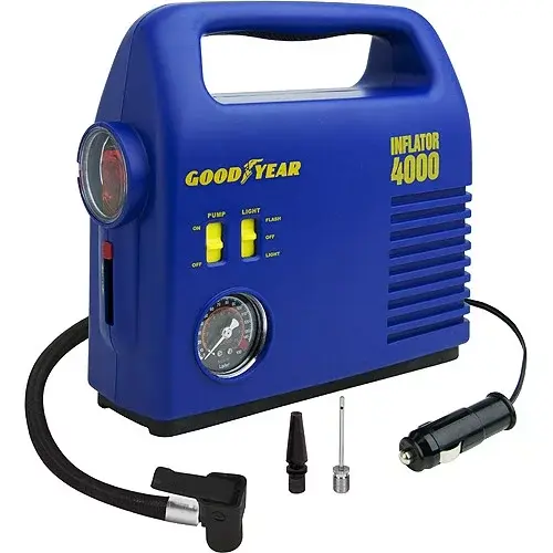 [027488602410] BON-AIR GOOD YEAR 4000 12VOLT TIRE INFLATOR WITH 4-WAY EMERGENCY LI...