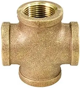 [BCR01LF] BRASS CROSS TEE 1/4" - B-CR01LF