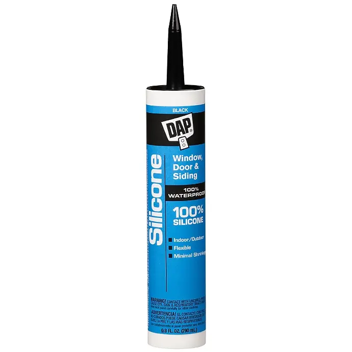 [070798086425] BLACK SILICONE SEALANT WINDOW, DOOR & SIDING 