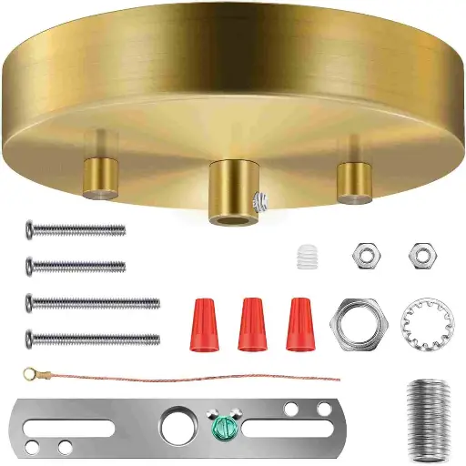 [7453038473255] Brass Ceiling Round Light Case-10 pcs A105-VT28-CF