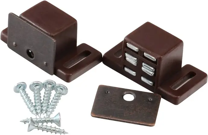 [638110020498] CABINET SM MAGNET CATCH W/SCREW BROWN USA - RC6000
