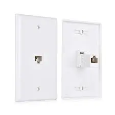 [818707021897] CABLE MATTERS 1 PORT KEYSTONE JACK WALL PLATE WHITE