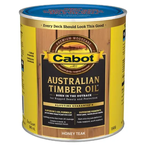 [080351810060] CABOT AUSTRALIAN TIMBER OIL EXTERIOR HONEY TEAK QUART - 140.0019458