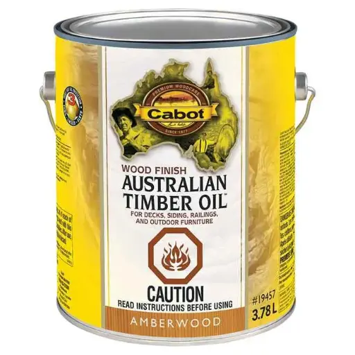 [080351434570] CABOT AUSTRALIAN TIMBER OIL TRANSLUCENT EXTERIOR OIL FINISH AMBERWOOD