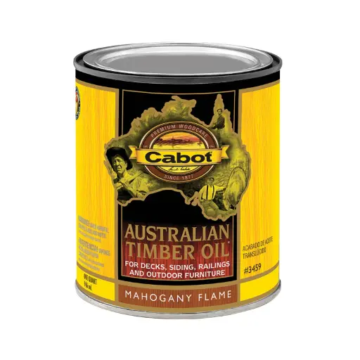 [080351434594] CABOT AUSTRALIAN TIMBER OIL TRANSLUCENT EXTERIOR OIL FINISH MAHOGAN