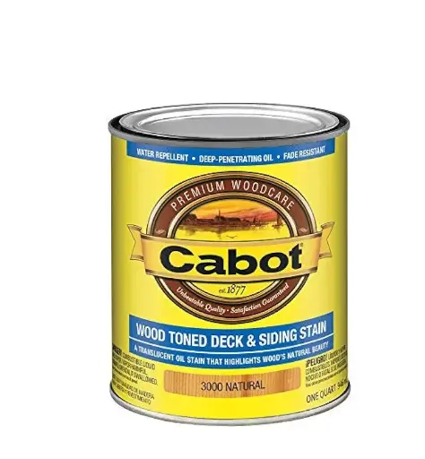 [080351810046] CABOT NATURAL WOOD DARK TONED DECK AND SIDING STAIN QUART - 140.000