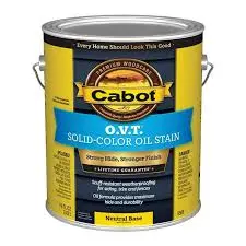 [080351167065] CABOT O.V.T VOC COMPLIANT SOLID COLOR EXTERIOR STAIN NEUTRAL BASE G...