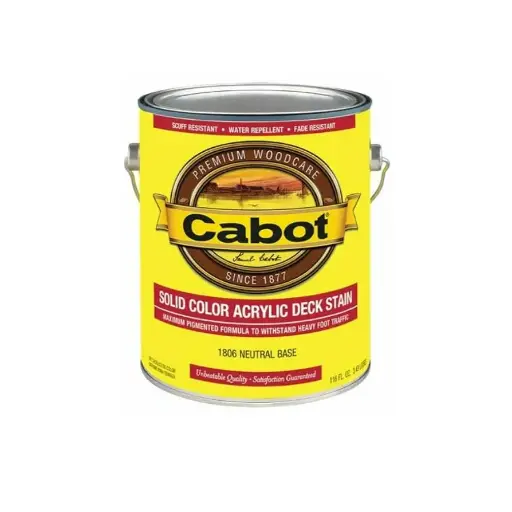 [080351116063] CABOT OIL DECK AND SIDING STAIN SOLID COLOR NEUTRAL BASE GAL - 140
