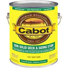 [080351114076] CABOT SEMI-SOLID DECK AND SIDING STAIN DEEP BASE GAL - 140.0001407....