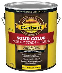 [080351810527] CABOT SOLID COLOR ACRYLIC DECK STAIN CORDOVAN BROWN GAL - 140.00018
