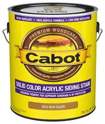 [080351810534] CABOT SOLID COLOR SIDING STAIN ACRYLIC NEW CEDAR GAL - 140.0000816