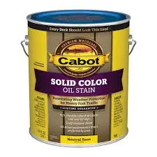 [080351176067] CABOT VOC SOLID COLOR OIL DECK STAIN NEUTRAL BASE GAL - 140.0007606