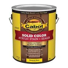 [080351118067] CABOT WOOD TONED DECK AND SIDING SOLID COLOR ARYLIC DECKING STAINA & SEALER NEUTRAL BASE GAL - 140.0001806.007