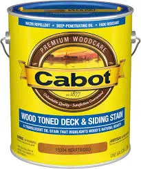 [080351810190] CABOT WOOD TONED DECK AND SIDING STAIN HEARTWOOD GAL - 140.0019204.007