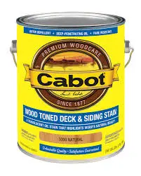 [080351810145] CABOT WOOD TONED DECK AND SIDING STAIN NATURAL 5GAL - 140.0019200.008
