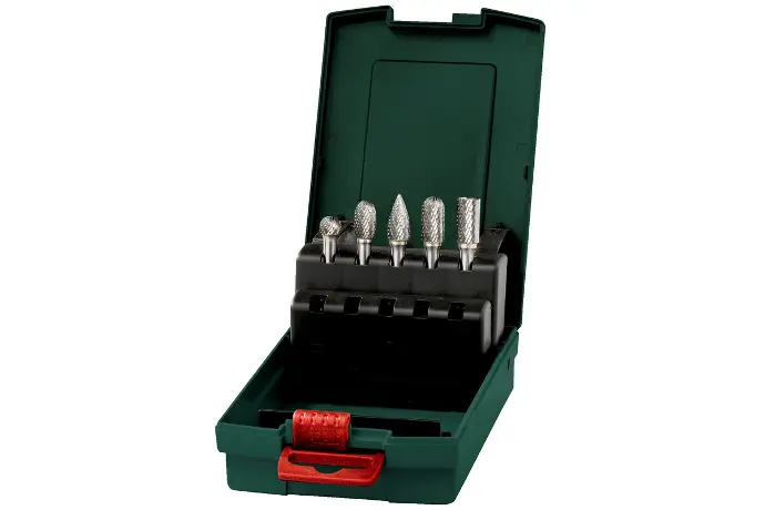 [4007430228567] CARBIDE BURR SET SHANK 6MM 5-PIECE METABO - 628403000