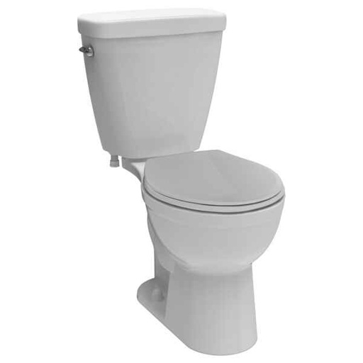 [J0052011120W] CATO "TOILET TO GO" ROUND FRONT 1.28GPF 3" FV STD HIGHT WHITE - J0052011120-W