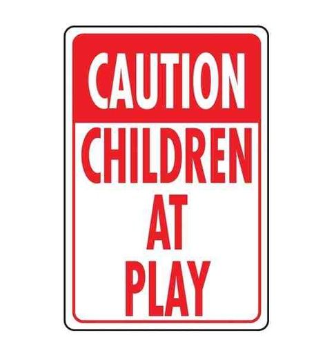 [029069110420] CAUTION CHILDREN AT PLAY SIGN HY-KO - HW-7