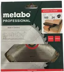 [4007430176080] CIRCULAR SAW BLADE HW/CT 160 X 20, 24 WZ 20° METABO - 628031000