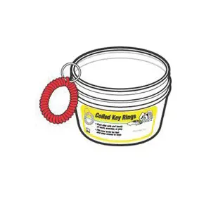 [029069750541] COILED KEY RING W/RING/BUCKET SINGLE HY-KO - KB152-BKT
