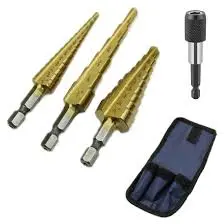 [X001TFTFST] COMOWARE STEP DRILL BIT SET AUTOMATIC CENTER PUNCH UNIBIT TITANIUM CO...