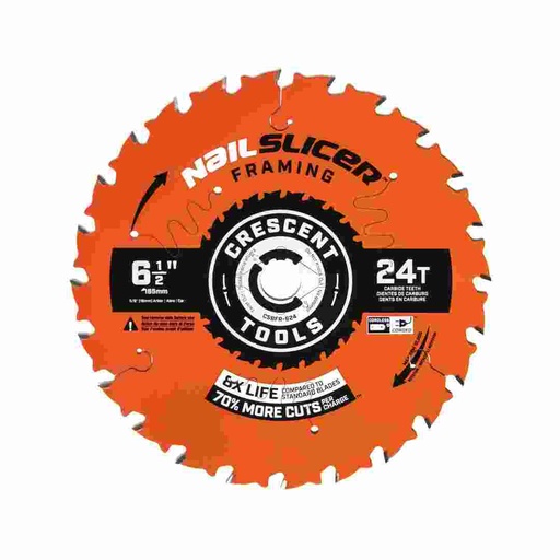 [697099347027] CRESCENT 6-1/2" 24T FRAMING BLADE - CSBFR-624