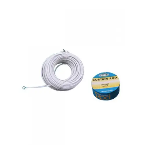 [638110005570] CURTAIN ROD WHITE 100FT ROL BROWN USA - BRCR