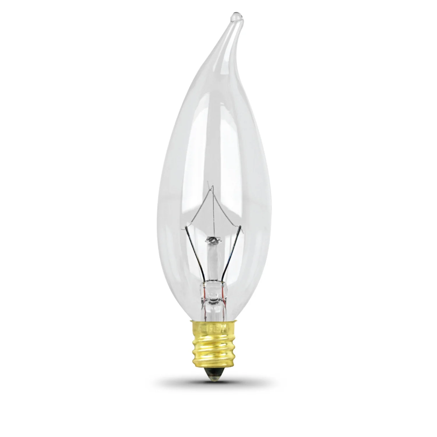 [017801000030] Chandelier 40W Flame Tip Bulb - 2pc Pk