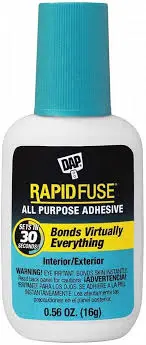 [070798001732] DAP RAPIDFUSE ALL PURPOSE ADHESIVE FINE BRITTLE BRUSH 16GRAMS CLEAR - 00173