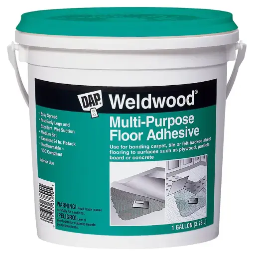 [070798001428] DAP WELDOOD MULTI-PURPOSE FLOOR ADHESIVE OFF-WHITE 1GAL - 00142