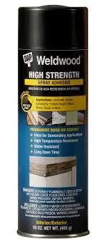 [070798001190] DAP WELDWOOD HIGH STRENGTH SPRAY ADHESIVE 16oz CLEAR - 00121-00119