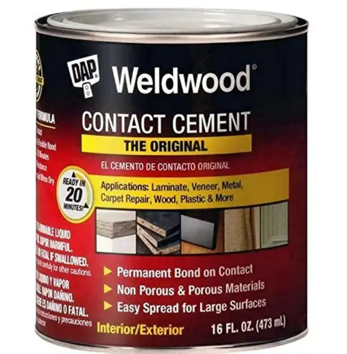 [070798002715] DAP WELD WOOD ORIGINAL CONTACT CEMENT GLUE PINT TAN - 00271 