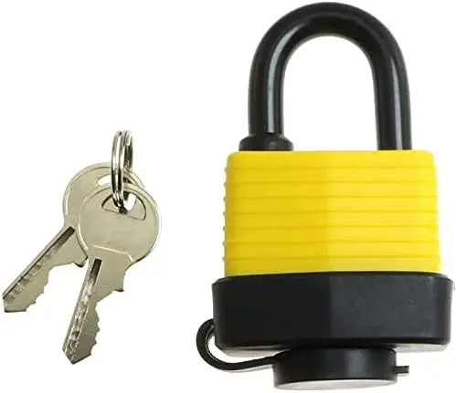 [7705059843235] DARIX LONG WEATHER RESISTANT LAMINATED PADLOCK 2 KEYS 40MM - DX950