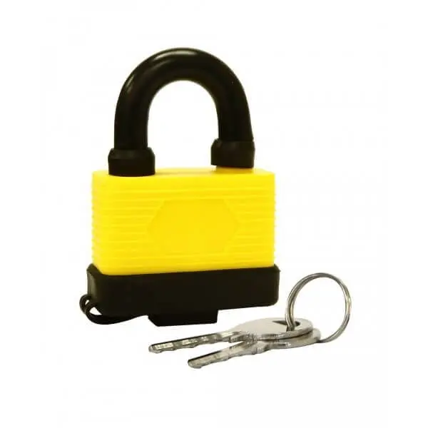 [7705059843242] DARIX LONG WEATHER RESISTANT LAMINATED PADLOCK 2 KEYS 50MM - DX951