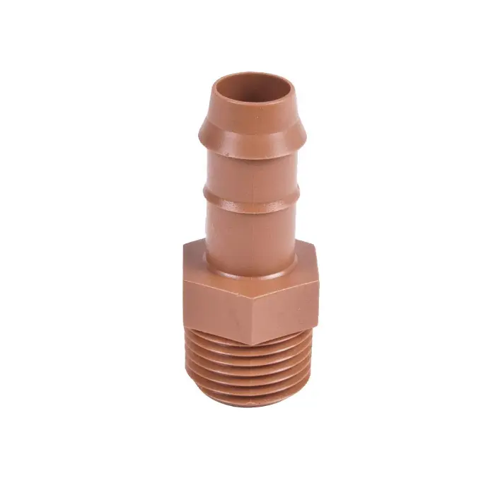 [638110312951] DBL HOSE CONNECTOR PLASTIC BROWN USA - BRFL64231