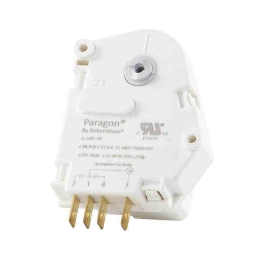 [22AU19A] DEFROST TIMER 8HR 20M B-1401 INVENSYS PLASTIC REFRIDGE TI-PAR-B-1401