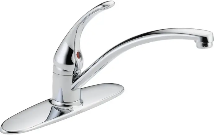 [034449701556] DELTA  FOUNDATION 1 HDL KITCHEN FAUCET W/SRAY CHROME