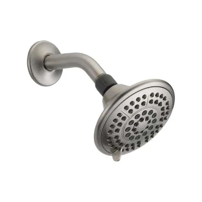 [034449859325] DELTA 5-SPRAY 5" FIXED SHOWER HEAD WITH PAUSE IN BRUSHED NICKLE - 75554CSN