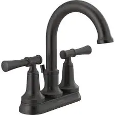 [034449943406] DELTA CHAMBERLAIN 4" CENTERSET 2-HANDLE BATHROOM FAUCET MATTLE BLACK - 2547LF-BL