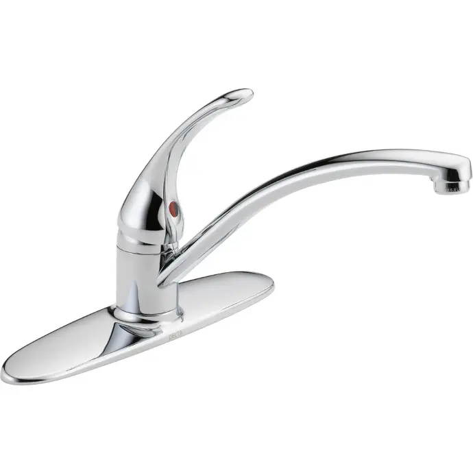 [034449624367 ] DELTA FOUNDATION 1 HDL KITCHEN FAUCET CHROME - B1310LF