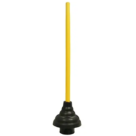 [638110012097] DELUXE PLUNGER BLACK W/TAIL PC 18" HANDLE - BRTP006