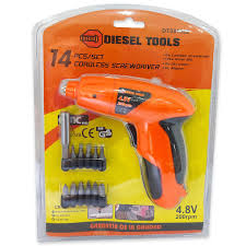 [6987021100572] DIESEL TOOLS 14PC SET CORDLESS SCREWDRIVER - DT081022