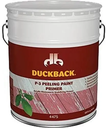 [740755447551] DUCKBACK P-3 PEELING PAINT PRIMER ACRYLIC ELASTOMERIC STABLILIZING PRIMER 4475 5GAL - SC0044755-20