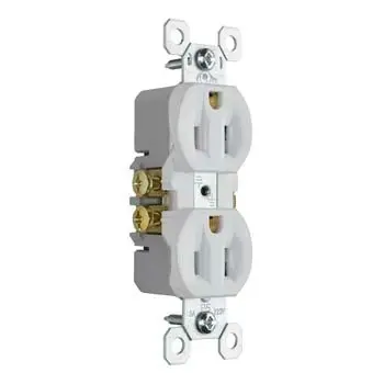 [30615624465169] DUPLEX WHITE OUTLET - 15A/125V (270V-BU) 62023-WCP/3232-W - R15-SW