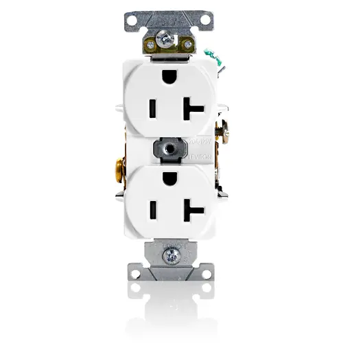 [10078477819811] DUPLEX WHITE OUTLET 20A/125V SW/CRB5362 LEV - 5362